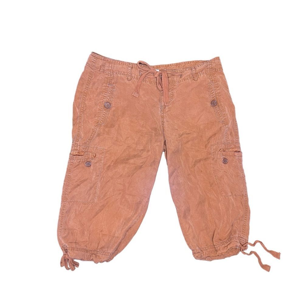 Y2K Charlotte Russe Brown Low Rise Cargo Capri Pants Size 9